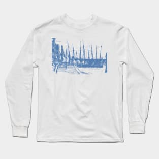 Billingsgate by James McNeill Whistler Polka Hexagonal Honeycomb Fill Long Sleeve T-Shirt